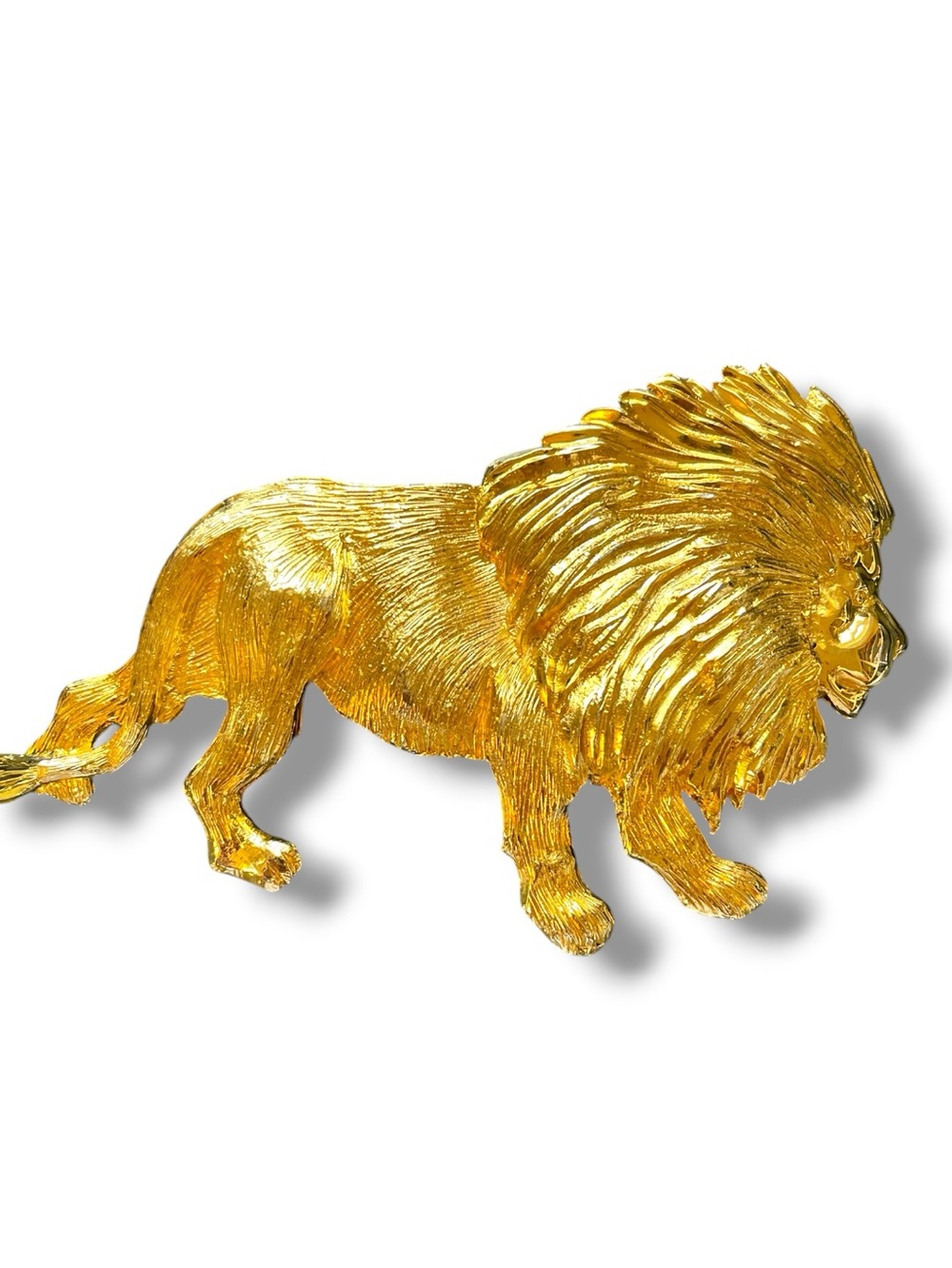 X-Large Lion belt buckle by Dottie Smith, vintage 1980’s